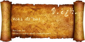 Voki Ábel névjegykártya