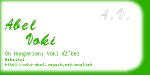 abel voki business card